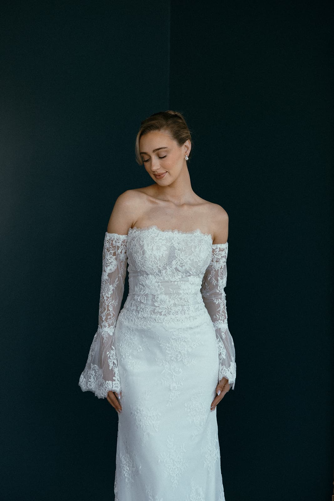 Real bride in a Lily and Lace Bride gown